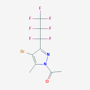 molecular formula C9H6BrF7N2O B1607863 1-[4-溴-3-(1,1,2,2,3,3,3-七氟丙基)-5-甲基吡唑-1-基]乙酮 CAS No. 808764-22-9