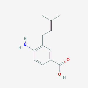 B160787 4-Amino-3-(3-methyl-2-butenyl)benzoic acid CAS No. 131989-76-9