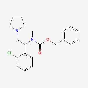 B1607880 Benzyl (1-(2-chlorophenyl)-2-(pyrrolidin-1-yl)ethyl)(methyl)carbamate CAS No. 675602-67-2