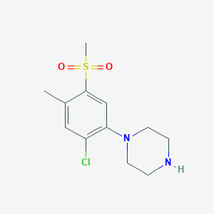 B1607883 1-[2-Chloro-4-methyl-5-(methylsulfonyl)phenyl]piperazine CAS No. 849035-65-0