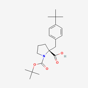 molecular formula C21H31NO4 B1607886 Boc-(R)-α-(4-叔丁基苄基)-脯氨酸 CAS No. 957310-66-6