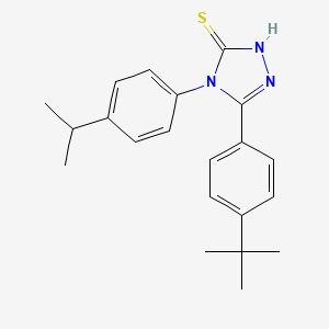 molecular formula C21H25N3S B1607917 5-(4-叔丁基苯基)-4-(4-异丙苯基)-1,2,4-三唑-3-硫醇 CAS No. 261761-26-6