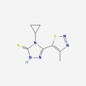 4-cyclopropyl-5-(4-methyl-1,2,3-thiadiazol-5-yl)-4H-1,2,4-triazole-3-thiol