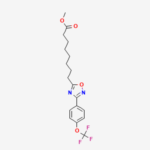 B1607931 Methyl 8-(3-(4-(trifluoromethoxy)phenyl)-1,2,4-oxadiazol-5-yl)octanoate CAS No. 680216-05-1