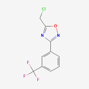 molecular formula C10H6ClF3N2O B1607933 5-(Chloromethyl)-3-[3-(trifluoromethyl)phenyl]-1,2,4-oxadiazole CAS No. 844498-80-2