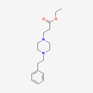 Ethyl 3-(4-phenethylpiperazin-1-yl)propanoate