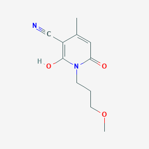 molecular formula C11H14N2O3 B1607978 6-Hydroxy-1-(3-methoxypropyl)-4-methyl-2-oxo-1,2-dihydropyridine-3-carbonitrile CAS No. 29333-76-4