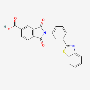 molecular formula C22H12N2O4S B1607980 2-[3-(1,3-benzothiazol-2-yl)phenyl]-1,3-dioxo-2,3-dihydro-1H-isoindole-5-carboxylic acid CAS No. 380870-70-2