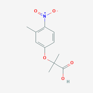 molecular formula C11H13NO5 B1607985 2-Methyl-2-(3-methyl-4-nitrophenoxy)propanoic acid CAS No. 667413-76-5
