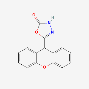 molecular formula C15H10N2O3 B1607994 5-(9H-氧杂蒽-9-基)-1,3,4-恶二唑-2-醇 CAS No. 87836-73-5
