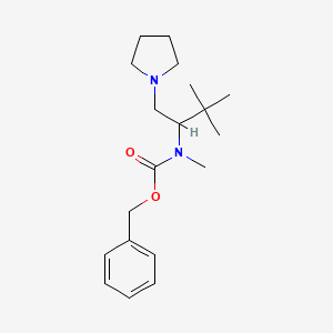 molecular formula C19H30N2O2 B1608005 (2,2-Dimethyl-1-pyrrolidin-1-ylmethyl-propyl)-methyl-carbamic acid benzyl ester CAS No. 886363-08-2