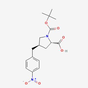 molecular formula C17H22N2O6 B1608019 (2S,4R)-1-(tert-Butoxycarbonyl)-4-(4-nitrobenzyl)pyrrolidine-2-carboxylic acid CAS No. 959573-48-9