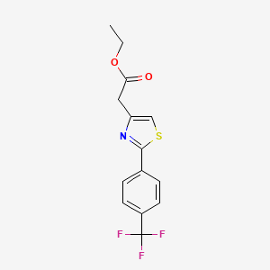 Ethyl 2-{2-[4-(trifluoromethyl)phenyl]-1,3-thiazol-4-yl}acetate