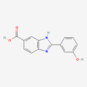 molecular formula C14H10N2O3 B1608063 2-(3-hydroxyphenyl)-3H-benzimidazole-5-carboxylic acid CAS No. 550300-30-6