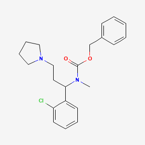 molecular formula C22H27ClN2O2 B1608085 Benzyl (1-(2-chlorophenyl)-3-(pyrrolidin-1-yl)propyl)(methyl)carbamate CAS No. 675602-80-9