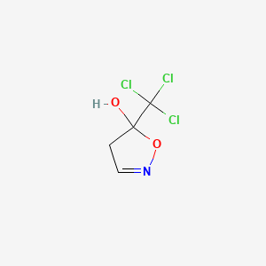 molecular formula C4H4Cl3NO2 B1608098 5-(Trichloromethyl)-4,5-dihydroisoxazol-5-ol CAS No. 34648-11-8