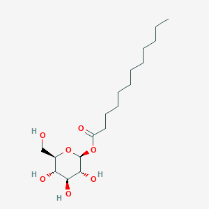 molecular formula C18H34O7 B1608106 1-Oxododecyl b-D-glucopyranoside CAS No. 64395-92-2