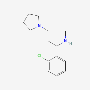 molecular formula C14H21ClN2 B1608130 [1-(2-Chloro-phenyl)-3-pyrrolidin-1-yl-propyl]-methyl-amine CAS No. 672309-98-7