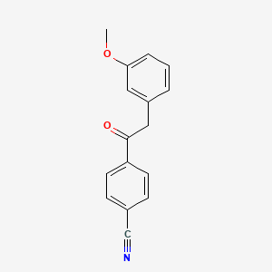 molecular formula C16H13NO2 B1608135 4-[2-(3-Methoxyphenyl)acetyl]benzonitrile CAS No. 465514-67-4