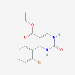 molecular formula C14H15BrN2O3 B1608143 Ethyl 4-(2-bromophenyl)-6-methyl-2-oxo-1,2,3,4-tetrahydropyrimidine-5-carboxylate CAS No. 283593-06-6