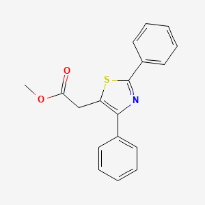 molecular formula C18H15NO2S B1608152 Methyl 2-(2,4-diphenylthiazol-5-yl)acetate CAS No. 23821-92-3