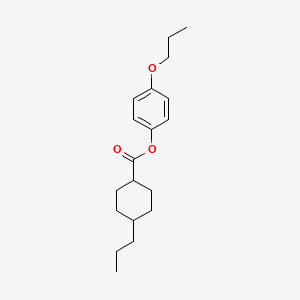 Cyclohexanecarboxylic acid, 4-propyl-, 4-propoxyphenyl ester, trans-