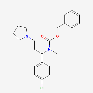 molecular formula C22H27ClN2O2 B1608164 Benzyl (1-(4-chlorophenyl)-3-(pyrrolidin-1-yl)propyl)(methyl)carbamate CAS No. 675602-82-1