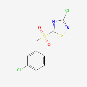 molecular formula C9H6Cl2N2O2S2 B1608169 3-Chloro-5-(3-chlorobenzylsulfonyl)-1,2,4-thiadiazole CAS No. 444791-18-8