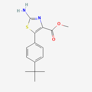 molecular formula C15H18N2O2S B1608178 Methyl 2-amino-5-[4-(tert-butyl)phenyl]-1,3-thiazole-4-carboxylate CAS No. 886361-34-8