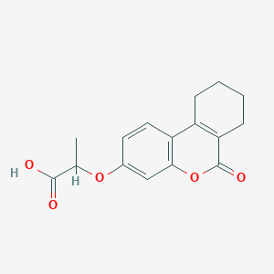 molecular formula C16H16O5 B1608183 2-[(6-oxo-7,8,9,10-tetrahydro-6H-benzo[c]chromen-3-yl)oxy]propanoic acid CAS No. 313471-13-5