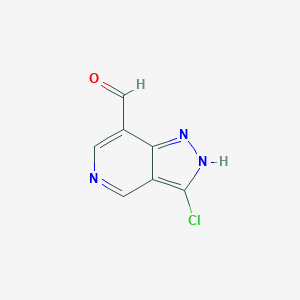 molecular formula C7H4ClN3O B1608184 3-Chloro-1H-pyrazolo[4,3-c]pyridine-7-carbaldehyde CAS No. 93546-17-9