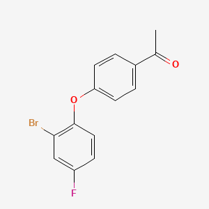 molecular formula C14H10BrFO2 B1608214 4'-(2-Bromo-4-fluorophenoxy)acetophenone CAS No. 845866-51-5