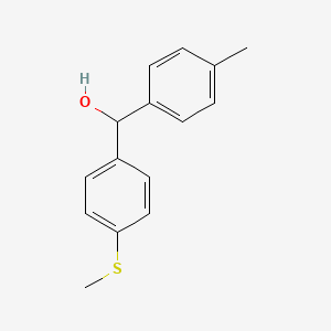 molecular formula C15H16OS B1608220 4-Methyl-4'-(methylthio)benzhydrol CAS No. 842140-63-0