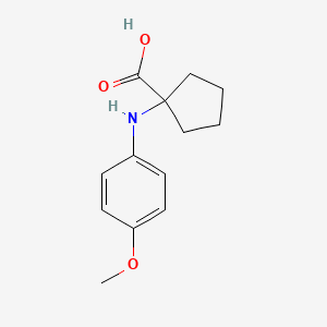 molecular formula C13H17NO3 B1608221 1-[(4-Methoxyphenyl)amino]cyclopentanecarboxylic acid CAS No. 859181-99-0