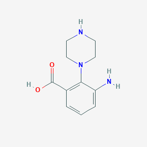 3-Amino-2-piperazin-1-ylbenzoic acid