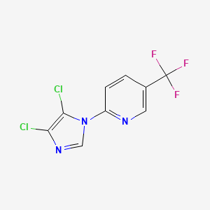 molecular formula C9H4Cl2F3N3 B1608254 2-(4,5-dichloro-1H-imidazol-1-yl)-5-(trifluoromethyl)pyridine CAS No. 650592-08-8