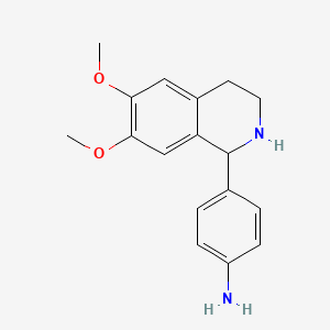 molecular formula C17H20N2O2 B1608255 4-(6,7-Dimethoxy-1,2,3,4-tetrahydroisoquinolin-1-yl)aniline CAS No. 217191-31-6