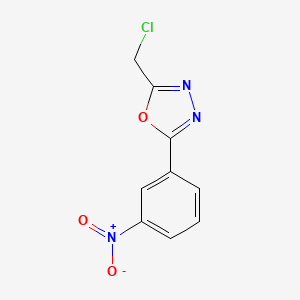 molecular formula C9H6ClN3O3 B1608256 2-(氯甲基)-5-(3-硝基苯基)-1,3,4-恶二唑 CAS No. 63002-57-3