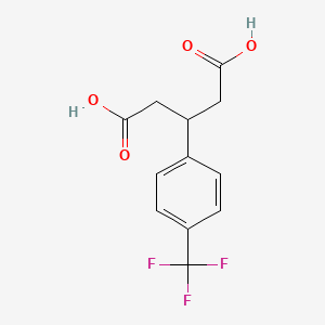 molecular formula C12H11F3O4 B1608258 3-[4-(Trifluoromethyl)phenyl]pentanedioic acid CAS No. 848611-89-2