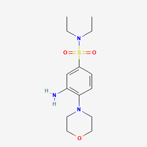 molecular formula C14H23N3O3S B1608267 3-amino-N,N-diethyl-4-(morpholin-4-yl)benzene-1-sulfonamide CAS No. 22745-68-2