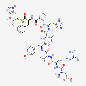 molecular formula C55H76N16O13 B1608300 Angiotensin I, des-leu(10)- CAS No. 25673-02-3