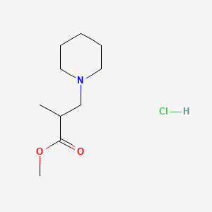 molecular formula C10H20ClNO2 B1608302 Methyl alpha-methylpiperidine-1-propionate hydrochloride CAS No. 25027-52-5