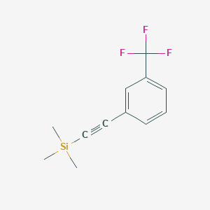 molecular formula C12H13F3Si B1608316 1-[(Trimethylsilyl)ethynyl]-3-(trifluoromethyl)benzene CAS No. 40230-93-1