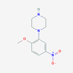 B1608347 1-(2-Methoxy-5-nitrophenyl)piperazine CAS No. 58315-37-0