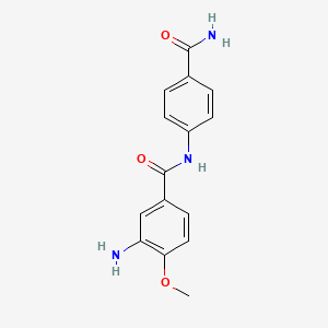 molecular formula C15H15N3O3 B1608353 3-Amino-N-(4-(aminocarbonyl)phenyl)-4-methoxybenzamide CAS No. 49701-19-1