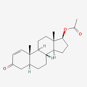 B1608363 17-beta-Hydroxy-5alpha-androst-1-en-3-one acetate CAS No. 64-82-4