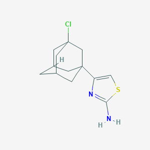 molecular formula C13H17ClN2S B1608376 4-(3-氯-1-金刚烷基)-1,3-噻唑-2-胺 CAS No. 28599-75-9