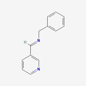 molecular formula C13H12N2 B1608378 1-苯基-N-(吡啶-3-基亚甲基)甲胺 CAS No. 71718-88-2