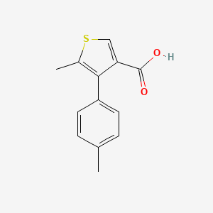 molecular formula C13H12O2S B1608379 5-メチル-4-(4-メチルフェニル)チオフェン-3-カルボン酸 CAS No. 667435-56-5