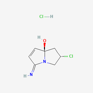 molecular formula C7H10Cl2N2O B1608455 (2S-trans)-2-Chloro-5-imino-2,3-dihydro-1H-pyrrolizin-7a(5H)-ol monohydrochloride CAS No. 71743-75-4